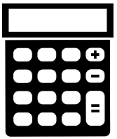 A graphic of a calculator.