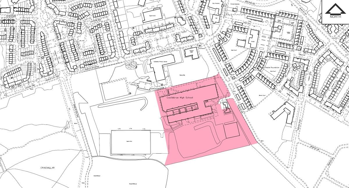 A plan showing land at Castlebrae in Edinburgh.