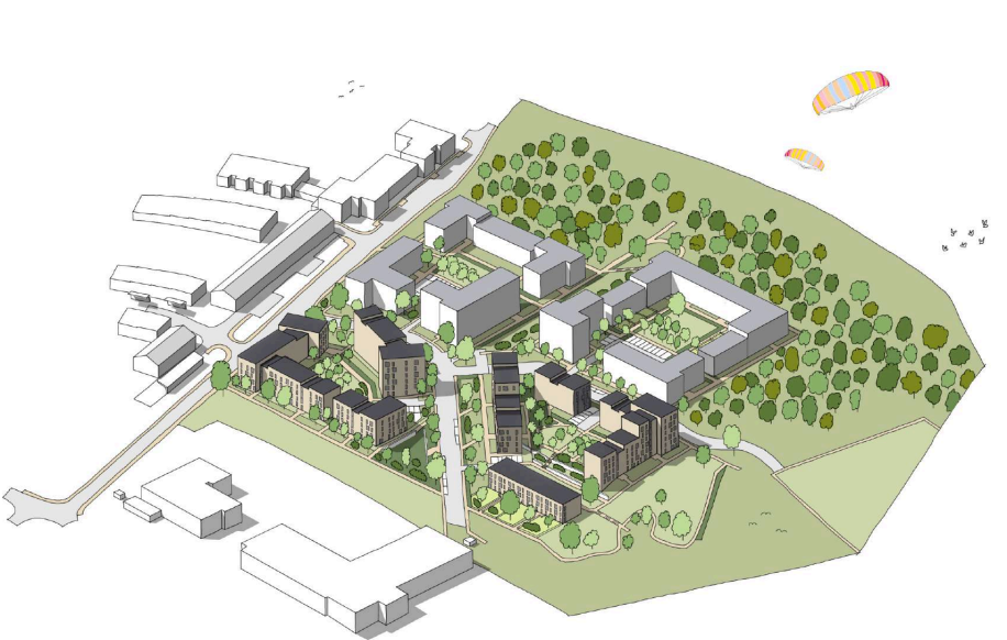 A concept image of a new development at Castlebrae, Edinburgh