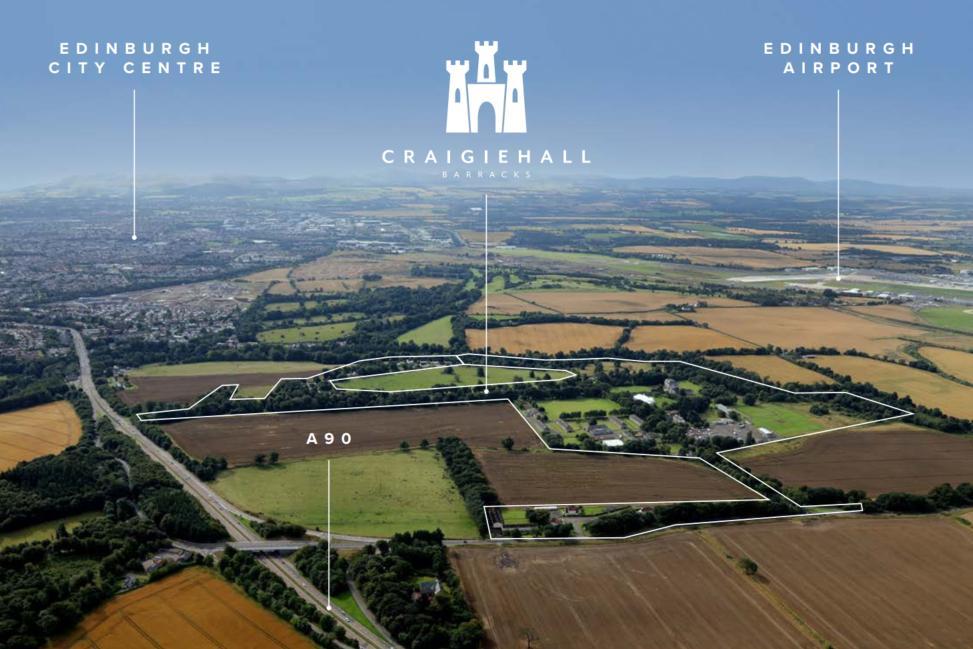 An aerial photograph of Craigiehall, Edinburgh