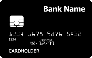 A graphic of a credit card.