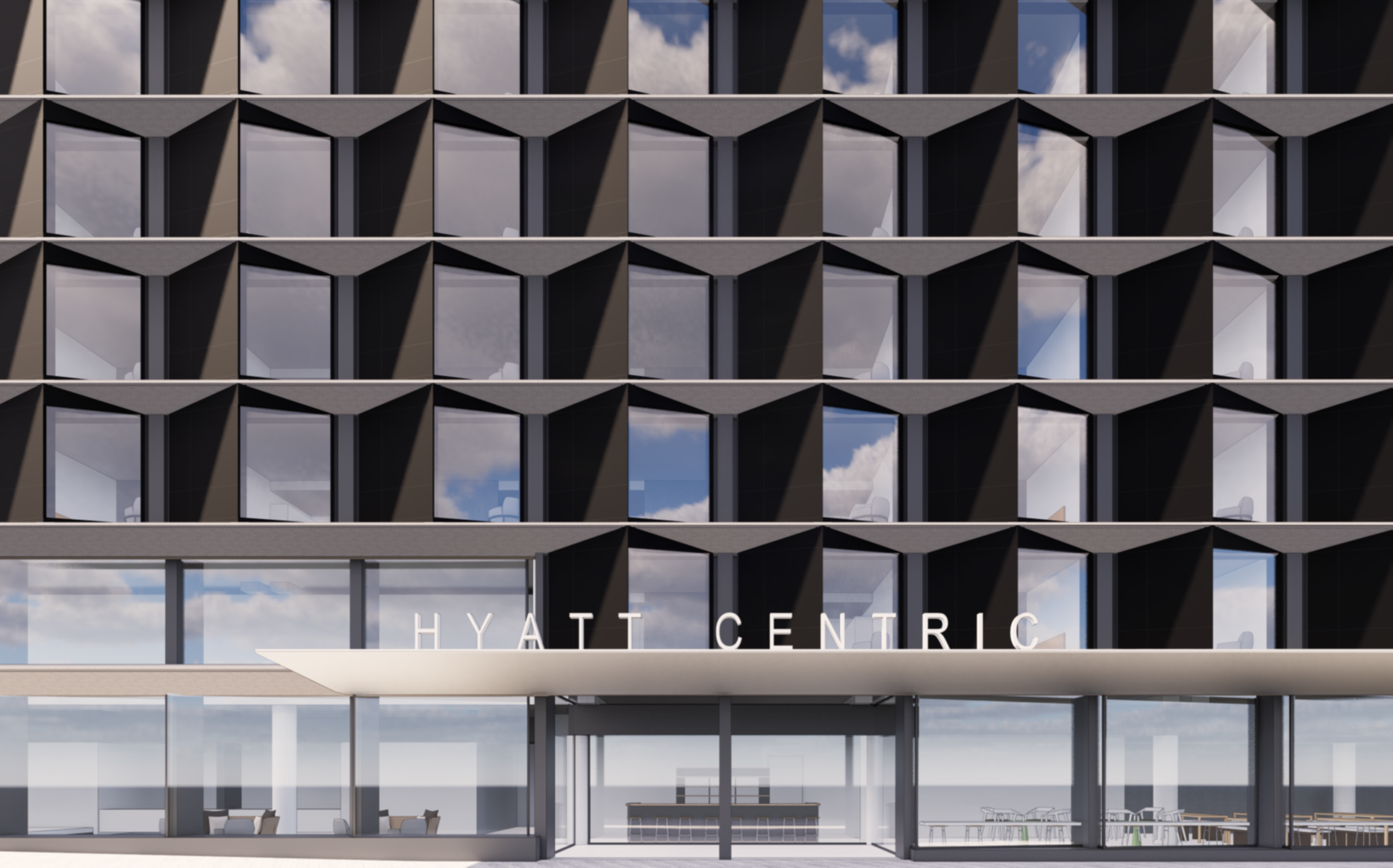 A CGI of the new Hyatt Centric hotel in Edinburgh.