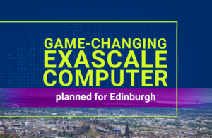 An image relating to the announcement of an exascale computer being installed in Edinburgh.
