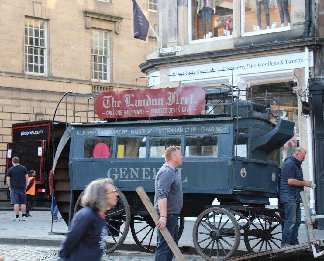 A photograph of a street scene in Edinburgh.