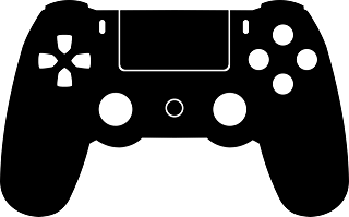 A vector graphic of a videogame controller..