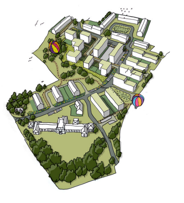 A concept drawing of a new development at Liberton, Edinburgh.